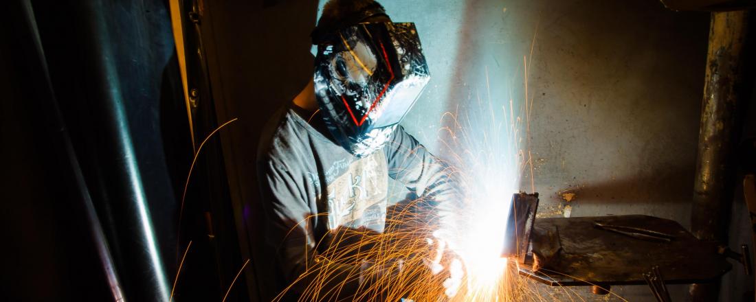 Welder with Face Shield